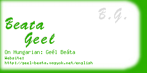beata geel business card
